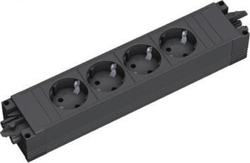 Bachmann DESK 1 - Effektband - AC 230 V - ingång: GST18 - utgångskontakter: 4 - Tyskland - svart, eloxerad aluminium