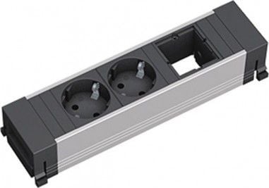 Bachmann 916.000, 0,1 m, Alumiini, Musta, 2 AC-pistorasia(a), 1 kpl