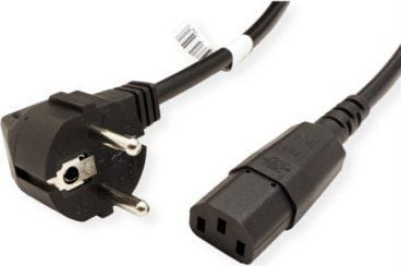 Bachmann H05VV-F 3G 1.50 mm² - Strömkabel - power CEE 7/7 (hane) högervinklad till power IEC 60320 C13 - 250 V - 10 A - 1 m - formpressad, rund - s...