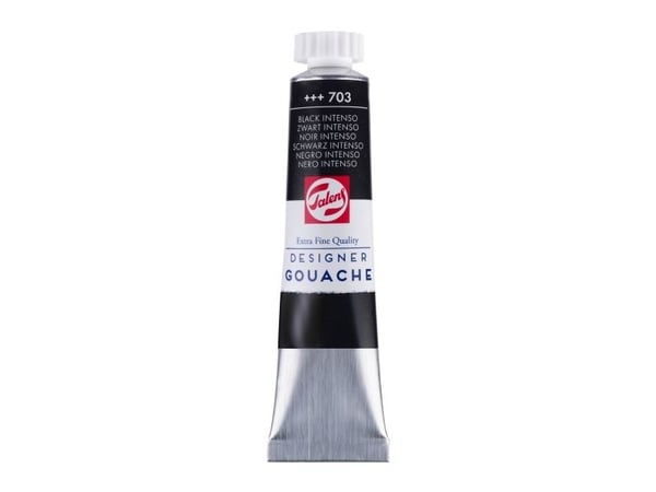 Talens Gouache Extra Fin Quality Tube 20 ml Black Intenso 703 |