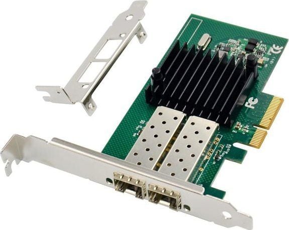 MicroConnect - Nettverksadapter - PCIe 2.1 lav profil - Gigabit SFP+ x 2