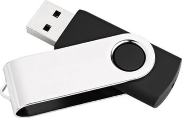 MediaRange - USB flash-enhet - 16 GB - USB 2.0 - svart, silver