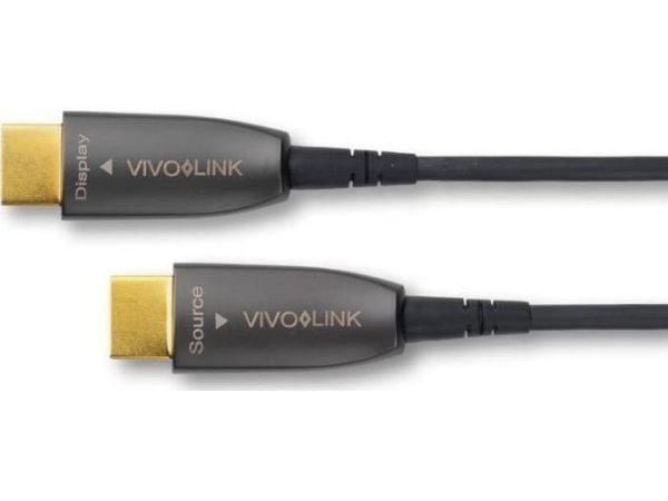 VivoLink - High Speed - HDMI-kabel - HDMI hann til HDMI hann - 5 m - fiberoptisk - svart - formstøpt, 4 K 60 Hz (4096 x 2160) støtte