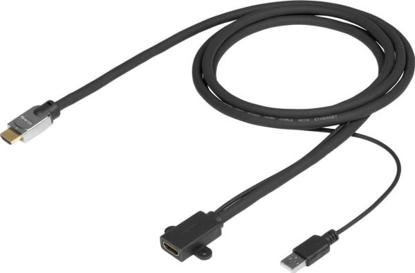 VivoLink Pro - HDMI-kabel med Ethernet - HDMI til HDMI, USB (kun strøm) - 5 m - svart - USB-strøm, støtte for Dolby DTS-HD Master Audio, 4 K 60 Hz ...