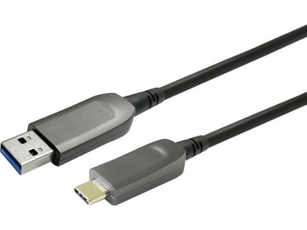 VivoLink - USB-kabel - USB typ A (hane) till 24 pin USB-C (hane) - USB 3.2 Gen 1 - 0.9 A - 20 m - svart