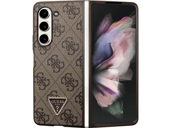 Samsung Galaxy Z Fold 5 Guess Odinis deklas 4G Triangle Strass (GUHCZFD5P4TDPW) brun