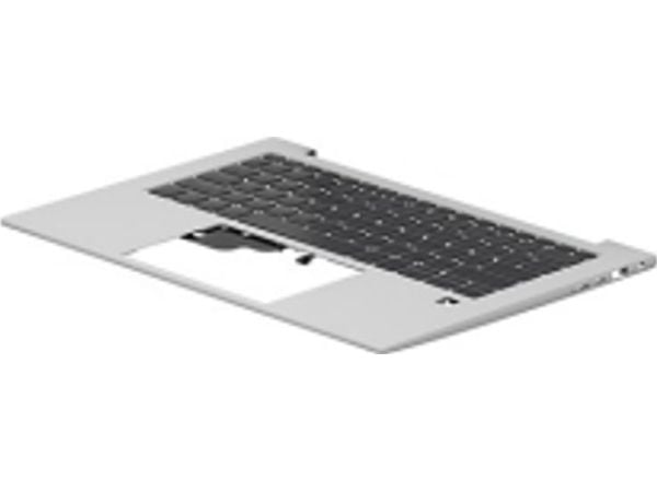 HP - Erstatningstastatur for bærbar PC - med ClickPad - bakbelysning - Fransk - med toppdeksel