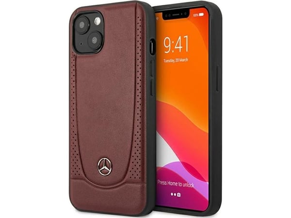 Mercedes MEHCP15SARMRE iPhone 15 6,1" rød/rød hardcase i skinn Urban Bengale