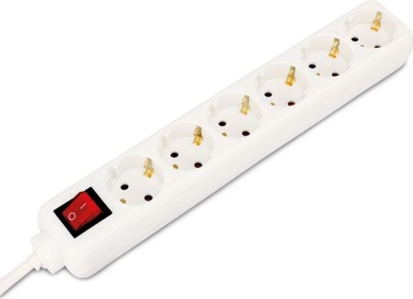 Bachmann 381.244S, 6 AC-pistorasia(a), Valkoinen, Muovi, 3600 W, 460 g, 41 x 370 x 56 mm