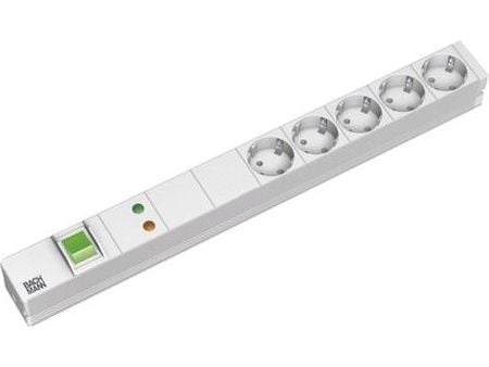 Bachmann 5x Schuko, 2m, 2 m, Tyyppi F, Muovi, Harmaa, Muovi, 5 AC-pistorasia(a)