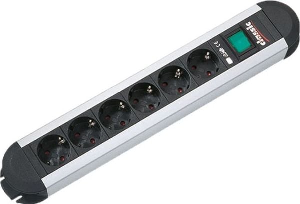 Bachmann PRIMO, 1,75 m, Musta, Harmaa, 6 AC-pistorasia(a), 3680 W, 16 A, 71 mm