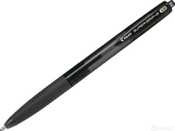 Pilot Super Grip G Retractable, Påfyllnadsbar, Svart