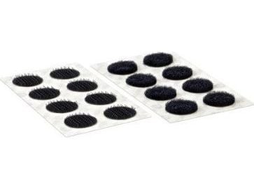VELCRO Stick On - Itsekiinnittyvä tarranauha - halkaisija 1,6 cm - musta (16 kpl)