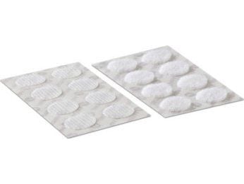 Kardborre VEL-EC60227, vit, 16 mm, 16 st