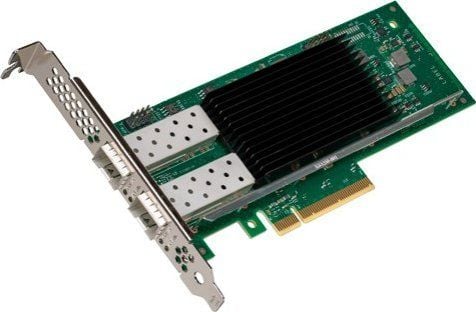 Intel E810-XXVDA2, Sisäinen, Langallinen, PCI Express, Kuitu, Musta, Vihreä, Hopea