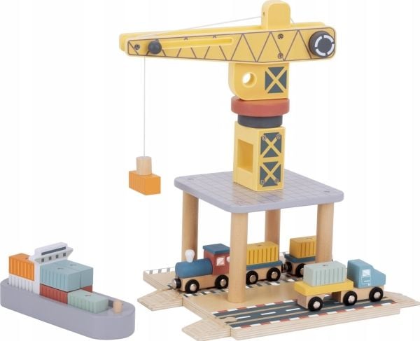 Tooky Toys Puinen lasten nosturi