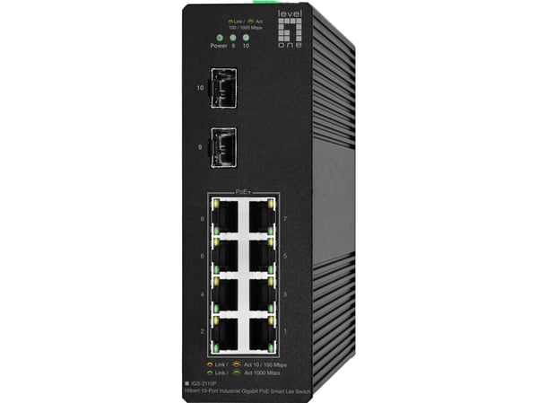 LevelOne IGS-2110P, Håndtert, L2, Gigabit Ethernet (10/100/1000), Full tosidig, Strøm over Ethernet (PoE)
