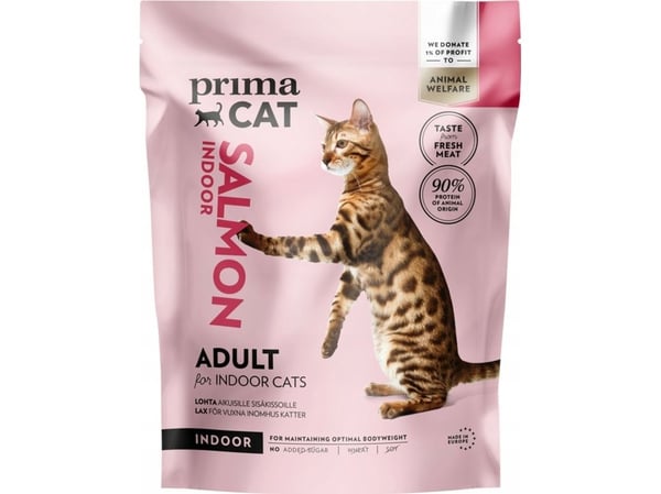 Prima kattemat laks til innekatter voksne 1,4 kg