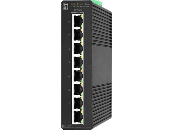 LevelOne IGS-2108P, Håndtert, L2, Gigabit Ethernet (10/100/1000), Full tosidig, Strøm over Ethernet (PoE)