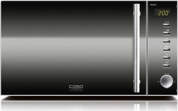 Caso MG 20 Cube, Benkeplate, Grill mikrobølge, 20 l, 800 W, Knapper, Rotasjon, Sølv
