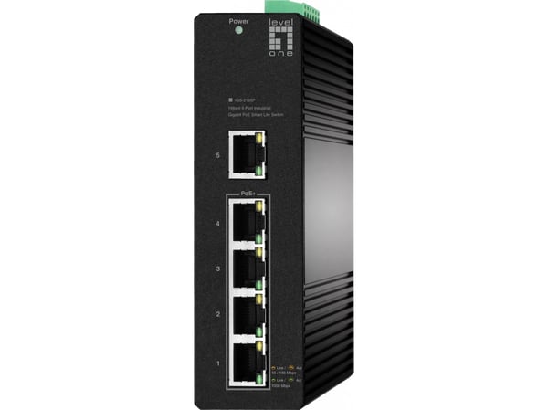 LevelOne IGS-2105P, Håndtert, L2, Gigabit Ethernet (10/100/1000), Full tosidig, Strøm over Ethernet (PoE)