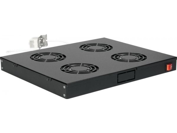 Equip EZF-4-B, Avkjølingsvifte, Sort, 4 vifter, 12 cm, 1U, Tyrkia