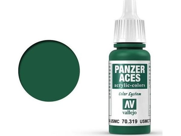 Vallejo 70.319, 17 ml, Grön, Matt, Flaska