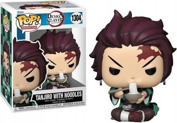 FUNKO POP! Vinylfigur: Demon Slayer – Tanjiro with Noodles, 11,3 cm