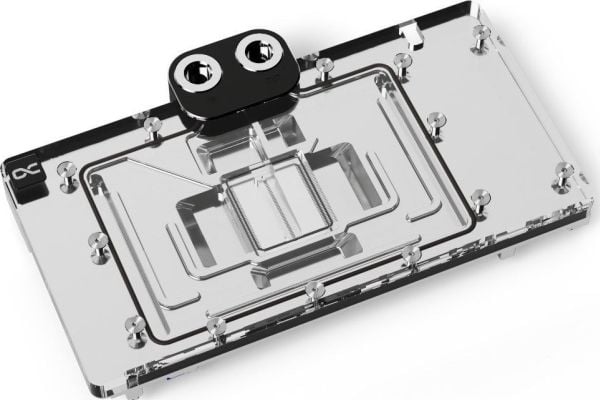 Alphacool 13481, Vannblokk + Bakplate, Akryl, Aluminium, Kromfarget, Kobber (Cu), Kromfarget, Gjennomsiktig, Sort, 3-Pin JST, 1/4", Grafikkort
