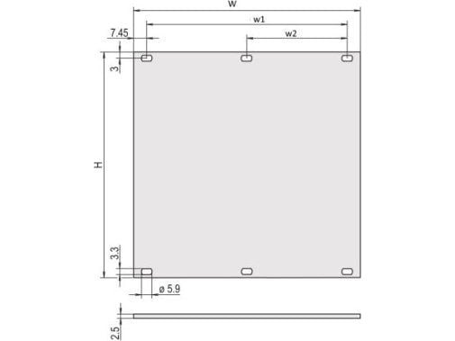 Schroff frontpanel 3U 63HP anod. (30808067)