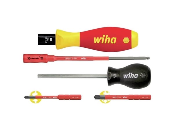Wiha 38074 momentdragmuttersats VDE, 5 delar 0,8 - 5 Nm DIN EN ISO 6789, DIN EN 60900