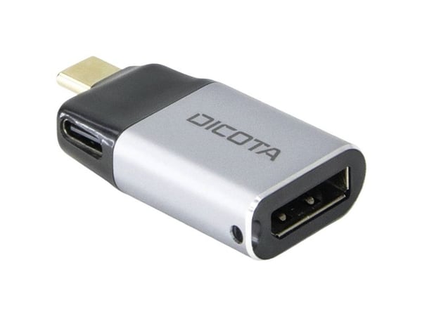 DICOTA - Video adapter - USB-C (hann) til DisplayPort (hunn) - USB Power Delivery (100 W) - sølv