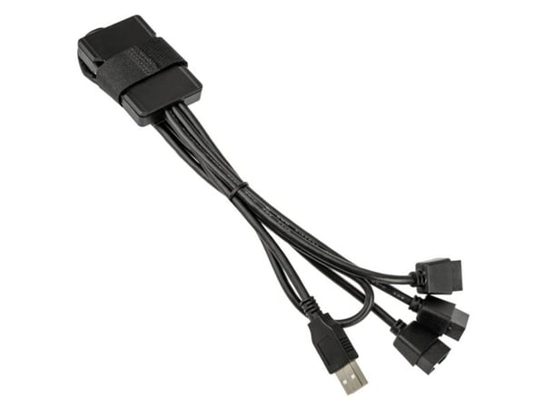 Lian Li PW-U2TPAB, USB Type-A, 3 x IDC (9 pins), hannkontakt, hannkontakt, rett, rett
