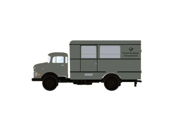 Minis by Lemke LC3468 N Lastbilsmodell Mercedes Benz L322 verkstadsväska DBP fjärrteknik