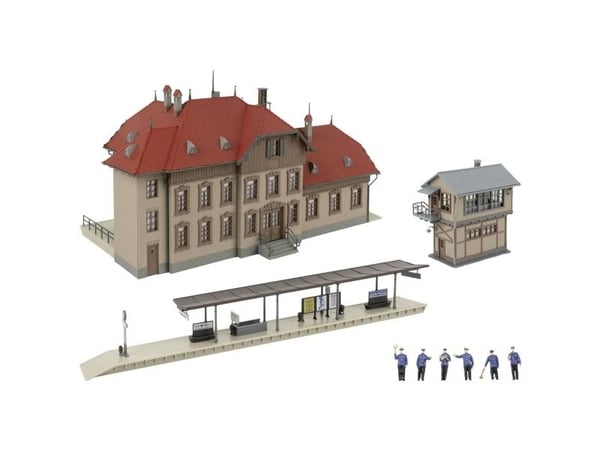 Faller 190035 H0 aksjonssett stasjon Bahnhof Pasendorf