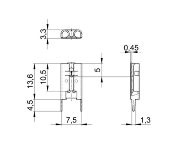 Vogt Verbindungstechnik 3867u.68 Litteä pistotulppa kaapelin korvakkeet Pistokkeen leveys: 2,80 mm Pistokkeen paksuus: 0,50 mm Eristämätön 500 kpl