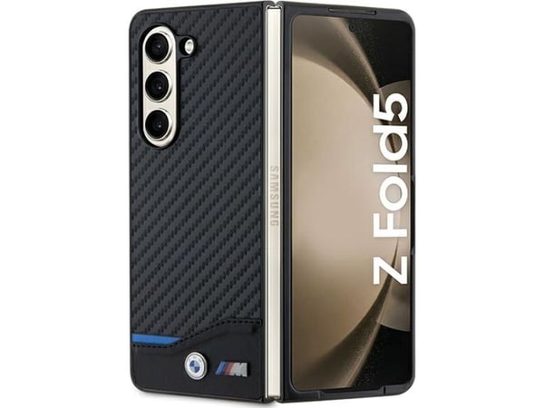Samsung Galaxy Z Fold 5 BMW Deklas läder-carbon (BMHCZFD522NBCK) svart