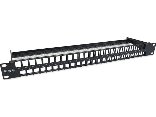 Equip 769258, RJ-45, Cat6, Sort, Stål, 1U, REACH, RoHS