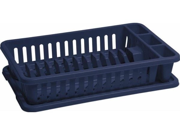 Tørkestativ oppvask Curver Basic, blå 26,5x42x8,8 cm