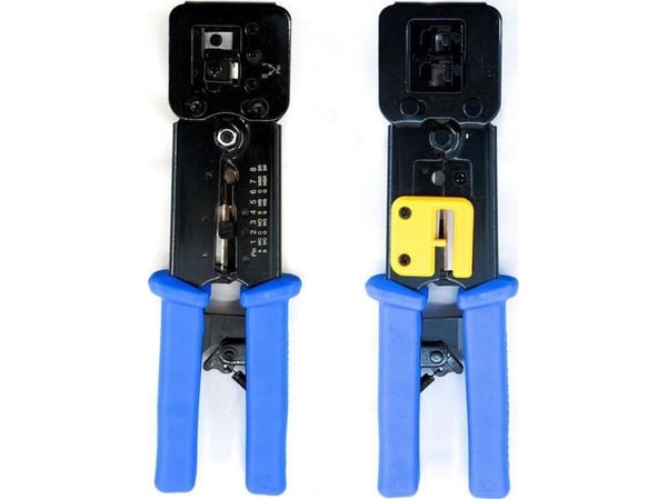 MicroConnect Easy-Connect - Krampeverktøy - svart, blå
