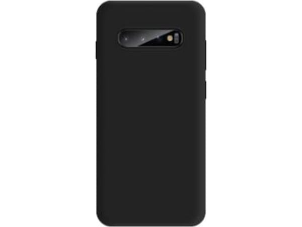 eSTUFF - Bagsidecover til mobiltelefon - silikon - sort - for Samsung Galaxy S10