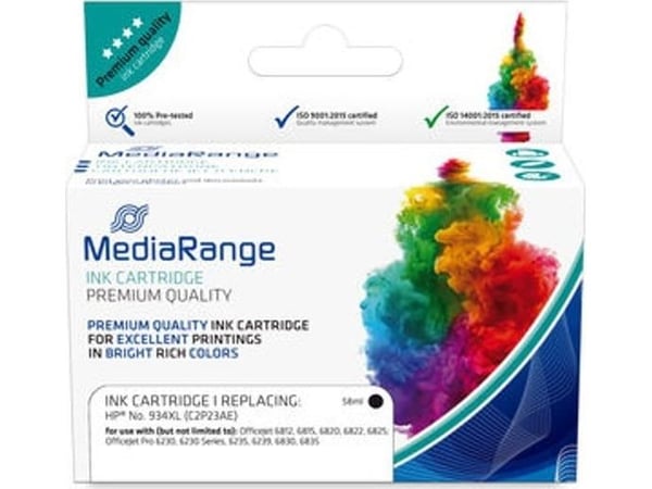MediaRange MRHP934BKXL, Kompatibel, Sort, HP, 1 stk, C2P23AE