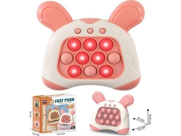 Woopie Gra POP IT elektrisk antistress-leksak kaninöron