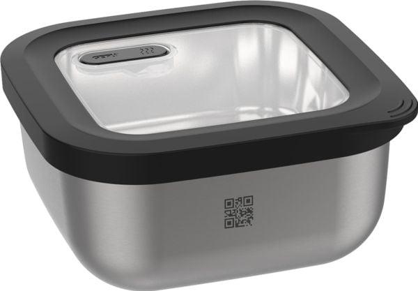 GEFU PROVIDO kvadratisk stålbeholder 1,8 l