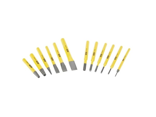 Stanley 4-18-299, Spademeisel, Kromvanadiumstål, Sort, Gult, 220 mm, 1 kg