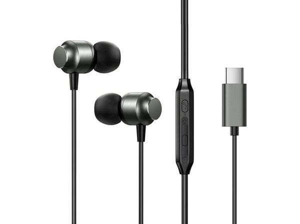 Joyroom-hodetelefoner Joyroom JR-EC06 USB-C in-ear-hodetelefoner, grå