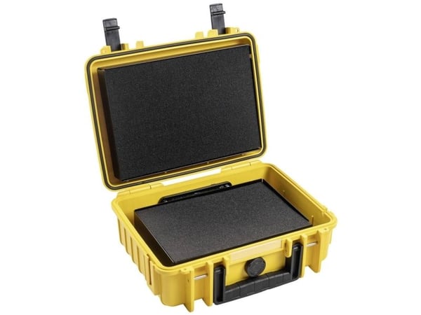 B & W International transportkoffert for batteri BATTERY.CASE 908.08 (B x H x D) 270 x 215 x 105 mm gul/svart PP (PP.41.Y.908)
