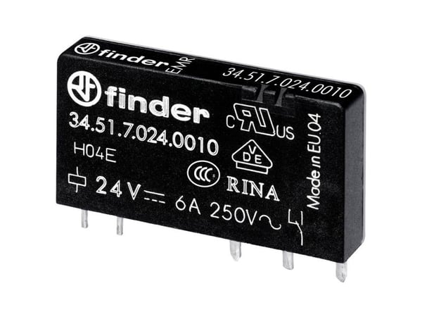 Finder 34.51.7.024.0310 Tulostusrele 24 V/DC 6 A 1 x päätepistoke 1 kpl