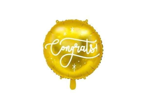 Folieballon Congrats, guld