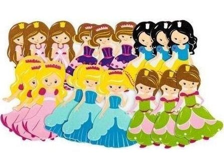 BREWIS Skumklistremerker prinsesse 18 stk BREWIS Skumklistremerker prinsesse 18 stk